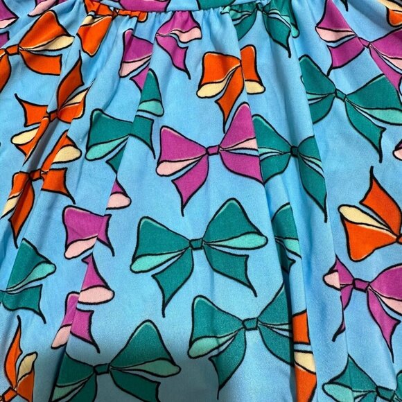 Dot Dot Smile NWT Baby‎ Size 12/24M Blue Bows Tank Twirl Dress Attached Brief - Picture 6 of 7